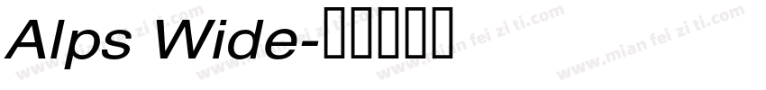 Alps Wide字体转换